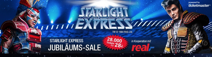 starlight express gutschein, starlight express rabatt, starlight express aktion, starligt expressjubiläums sale