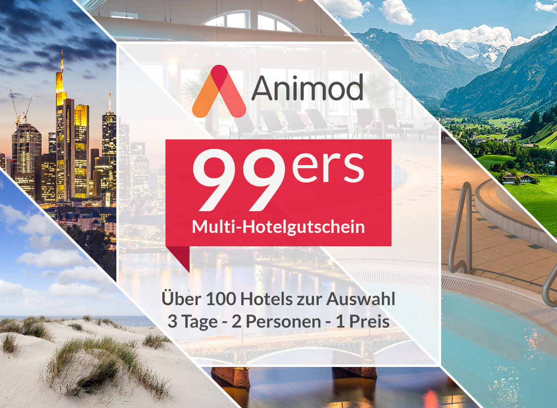 99ers Multi-Hotelgutschein > Aktuelle Deals Dezember 2020 über Animod