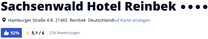 Hamburg Sachsenwald Hotel Reinbek, holidaycheck Bewertungen Hotels reisen