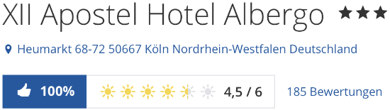 hotel XII Apostel Albergo Köln, holidaycheck Bewertungen Hotels reisen