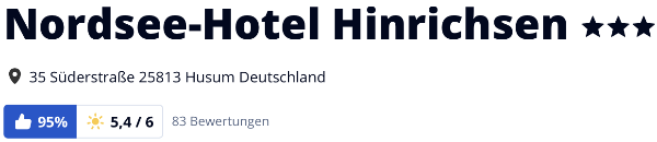 Husum Nordsee-Hotel Hinrichsen, holidaycheck reisen hotels Bewertungen 