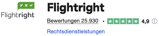 flightright Trustpilot bewertungen