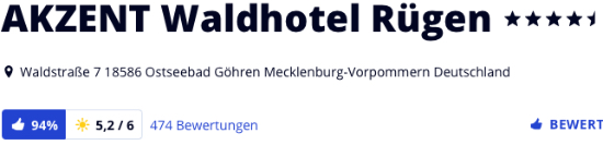 HolidayCheck Hotels reisen Bewertungen, Akzent Waldhotel Göhren