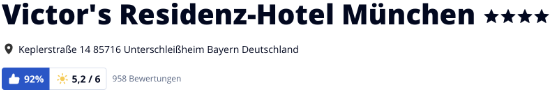 holidaycheck reisen Hotels Bewertungen, München Victor’s Residenz Hotel