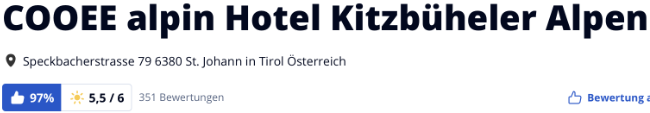 Holidaycheck Bewertungen hotels reisen, COOEE alpin Hotel Kitzbüheler Alpen
