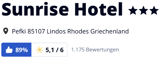 holidaycheck Bewertungen Hotels reisen, Rhodos Sunrise Hotel