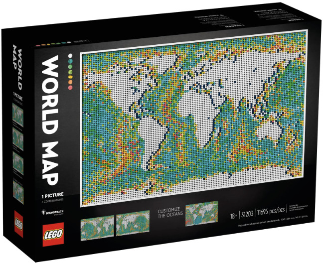 Das größte LEGO®-Set aller Zeiten, lego Weltkarte, lego über 10000 teile, lego Rekord