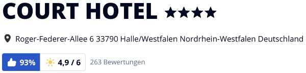 Halle/Westfalen Court Hotel, Halle/Westfalen Court Hotel Teutoburger Wald, holidaycheck bewertungen hotels reisen