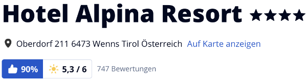 holidaycheck reisen hotels berwertungen, Österreich Hotel Alpina Resort tirol wenns