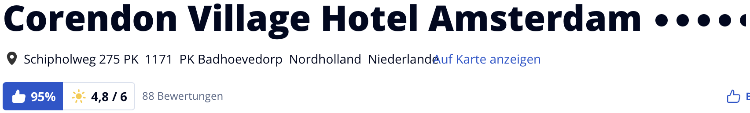 Corendon Village Hotel Amsterdam, holidaycheck reisen Hotels Bewertungen