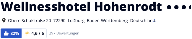 holiday check hotels reisen Bewertungen urlaub, Hotel Hohenrodt Loßburg Schwarzwald