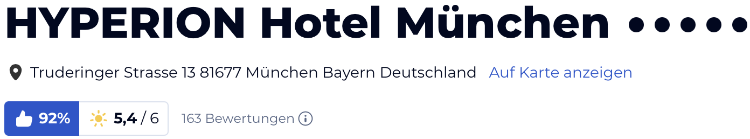 holidaycheck bewertungen reisen urlaub hotels, secret escapes schnäppchen, Hyperion Hotel München