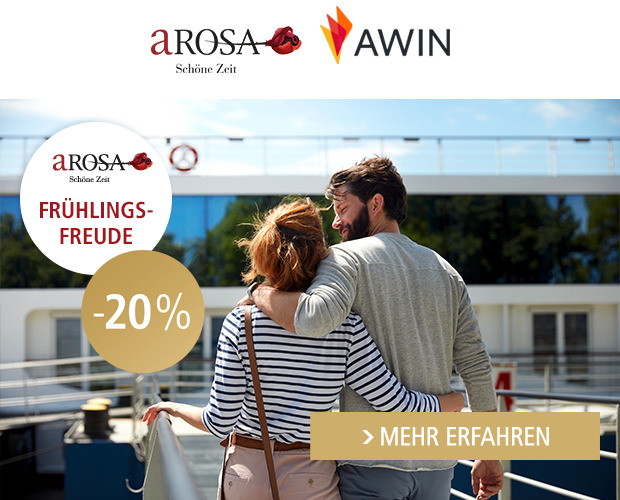 A-ROSA Frühlings-Freude mit 20% Rabatt auf Euren Traumurlaub 2023
