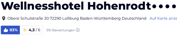 holidaycheck hotels reisen Bewertungen urlaub, Hotel Hohenrodt Loßburg Schwarzwald