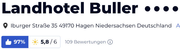 Landhotel Buller Hagen Teutoburger Wald, holidaycheck Bewertungen Hotels reisen