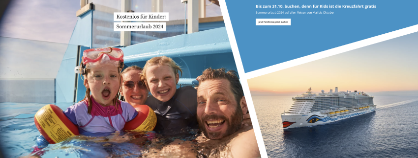 AIDA Verlockung der Woche, Kids for free: So geht Familienurlaub mit AIDA