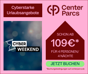 Center Parcs Cyber Weekend 