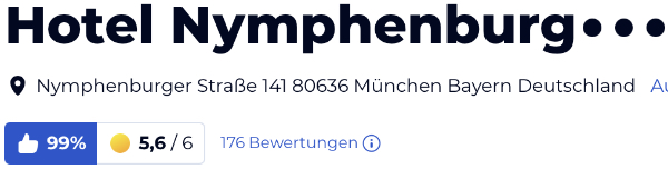 Bewertungen Holidaycheck reisen hotels urlaub Kurzreise Städtereise, Hotel Nymphenburg City
