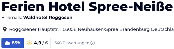 holiday check hotels reisen Bewertungen urlaub, Ferien Hotel Spree-Neiße