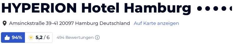 holidaycheck bewertungen reisen urlaub hotels, secret escapes schnäppchen, HYPERION Hotel Hamburg