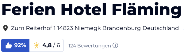 holidaycheck reise hotels bewertungen, brandenburg Ferien Hotel Fläming Niemegk