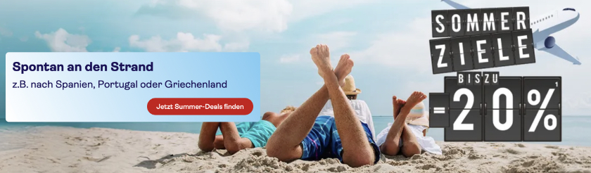 TUI - Bis zu 20% Rabatt auf Flüge in die Sonne