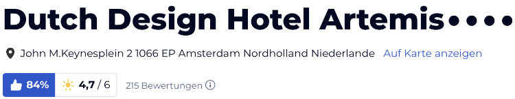 holidaycheck reisen hotels berwertungen, Amsterdam Dutch Design Hotel Artemis