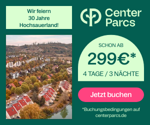 Center Parcs: 30 Jahre Park Hochsauerland - Schon ab 299€ für Anreisen im Winter