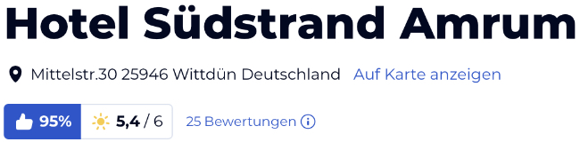 holiday check hotels reisen Bewertungen urlaub, Hotel Südstrand Amrum