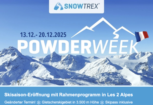 SnowTrex: Skisaison-Eröffnung mit Rahmenprogramm in Les 2 Alpes