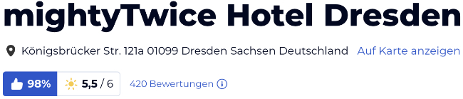 holidaycheck reisen hotels berwertungen, mightyTwice Hotel Dresden