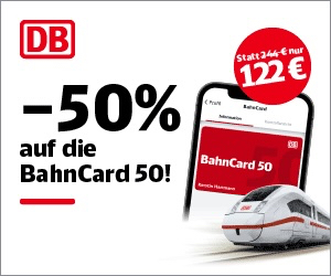 BahnCard: Die BahnCard 50 jetzt nur für 122€ anstatt 244€