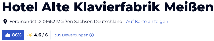 HolidayCheck reisen urlaub Bewertungen Hotels, Hotel Alte Klavierfabrik