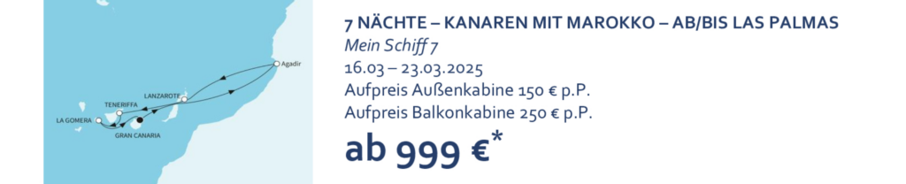 TUI Cruises Wochenendangebote, Mein Schiff ® Wochenendangebote