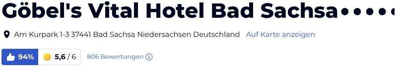holidaycheck reise hotels bewertungen, Göbel's Vital Hotel bad Sachsa