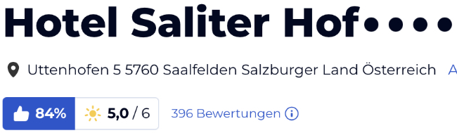 holidaycheck urlaub reisen hotels Hotelbewertungen, Österreich Hotel Saliter Hof saalfelden