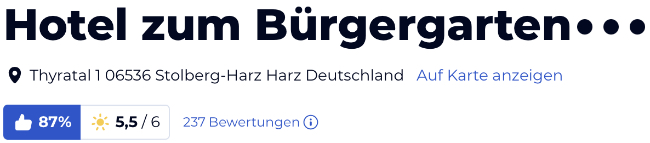 holiday check hotels reisen Bewertungen urlaub, Hotel Zum Bürgergarten