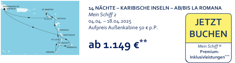 TUI Cruises Wochenendangebot, Mein Schiff ® Wochenendangebot