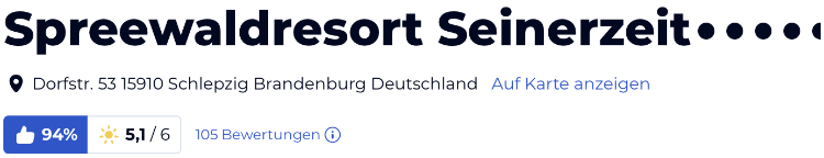 holidaycheck reisen hotels bewertungen, Spreewaldresort Seinerzeit