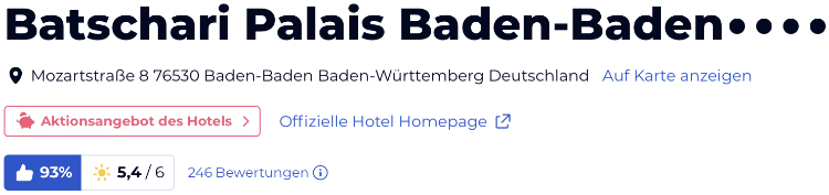 holidaycheck reisen hotels bewertungen, Batschari Palais Baden-Baden