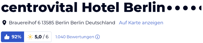 Berlin Hotel Centrovital, holidaycheck urlaub reisen hotels Hotelbewertungen