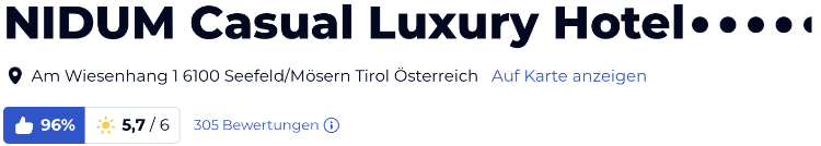 holidaycheck reisen hotels bewertungen, Österreich NIDUM Casual Luxury Hotel 