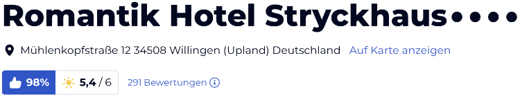 holiday check hotels reisen Bewertungen urlaub, Romantik Hotel Stryckhaus