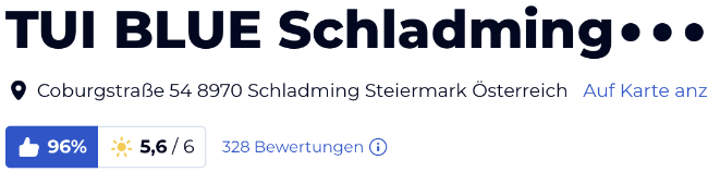 holidaycheck urlaub reisen hotels Hotelbewertungen, TUI BLUE Schladming