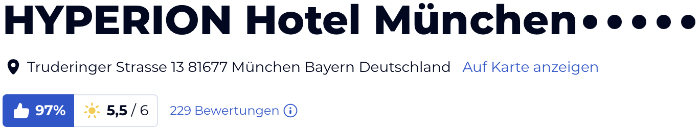 holidaycheck bewertungen reisen urlaub hotels, secret escapes schnäppchen, Hyperion Hotel München