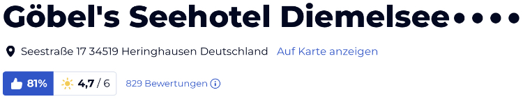 holiday check hotels reisen Bewertungen urlaub, Göbel's Seehotel Diemelsee
