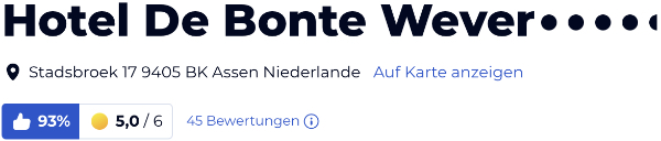 holidaycheck urlaub reisen hotels Hotelbewertungen, Hotel De Bonte Wever