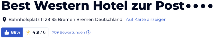 HolidayCheck reisen urlaub Bewertungen Hotels, Best Western Hotel zur Post