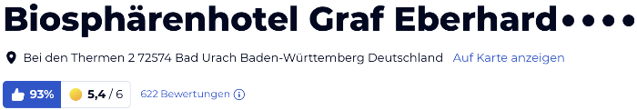 holidaycheck urlaub reisen hotels Hotelbewertungen, Biosphärenhotel Hotel Graf Eberhard