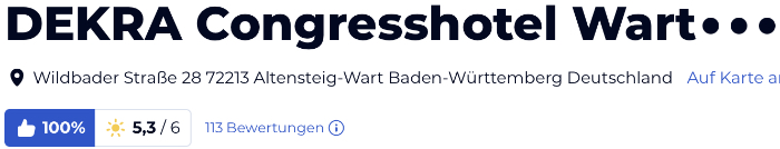 holidaycheck reisen hotels bewertungen, DEKRA Congresshotel Wart